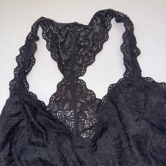 Felina Lace Longline Bralette (Black) Women’s Size XL Wireless Racerback Bra - Picture 6 of 11